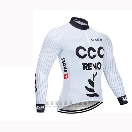 2019 Fahrradbekleidung CCC Wei Trikot Langarm und Tragerhose - zum Schließen ins Bild klicken